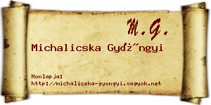 Michalicska Gyöngyi névjegykártya